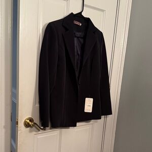 Elegant Black Blazer by Ruyifang Finery Series